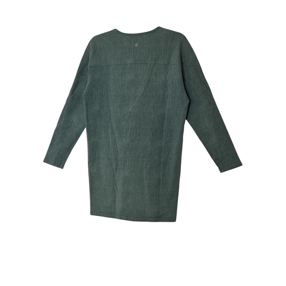 Lululemon Comme To Cozy Dress Women's Size 10 Textured Green Stretch Long Sleeve - Picture 1 of 7